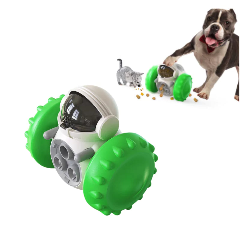 Jouet distributeur de nourriture pour chien et chat style voiture