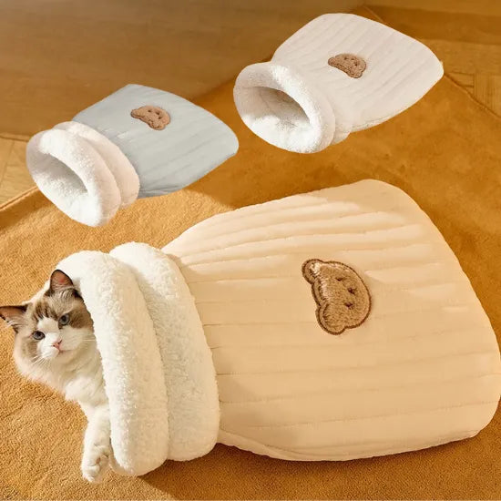 Nid douillet chat, Sac de couchage chaud pour chat - PLEZANIMO